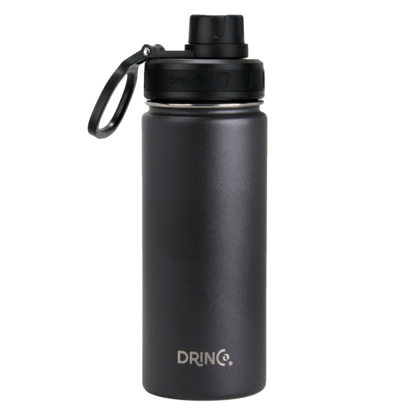 DRINCO® 18oz Stainless Steel Sport Water Bottle - Black